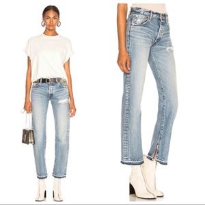 MOUSSY VINTAGE Mayer High Rise Straight Blue 24